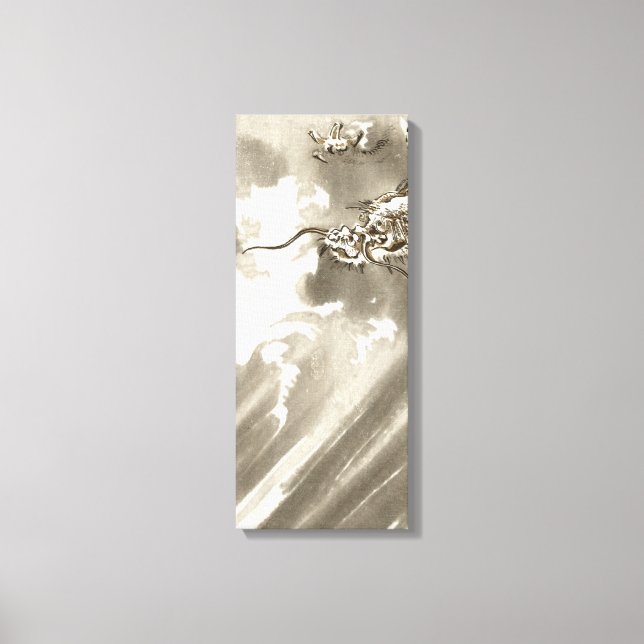 Vintage Japanese Dragon Canvas Print (Front)