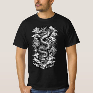 Vintage Japanese Dragon T-Shirt Traditional Irez