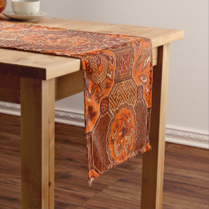Vintage Japanese Dragons Pattern Short Table Runner