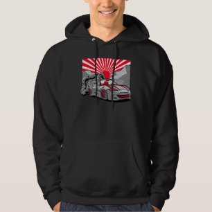 Vintage Japanese Drift Car Streetwear Retro Drifti Hoodie