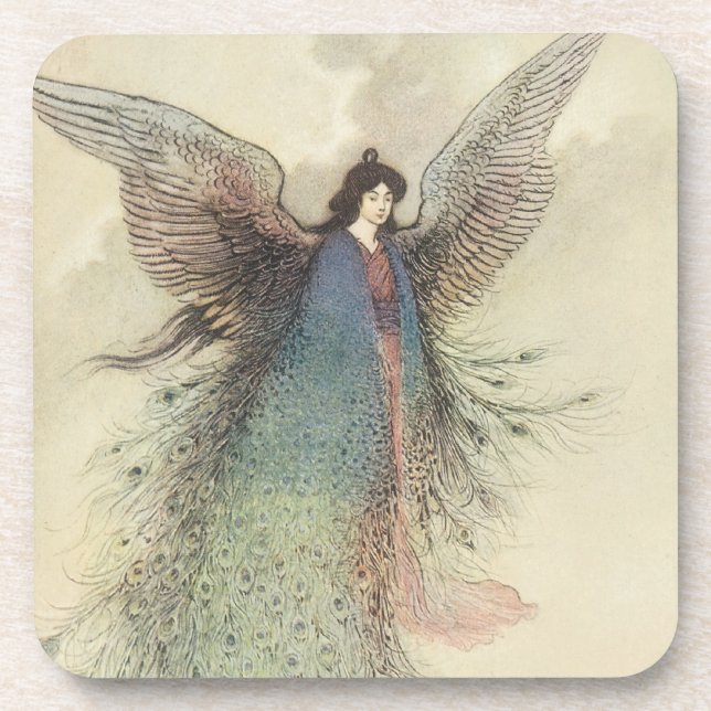 Vintage Japanese Fairy Tale, The Moon Maiden Coaster (Front)