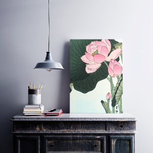 Vintage Japanese Fine Art Lotus Flower Poster