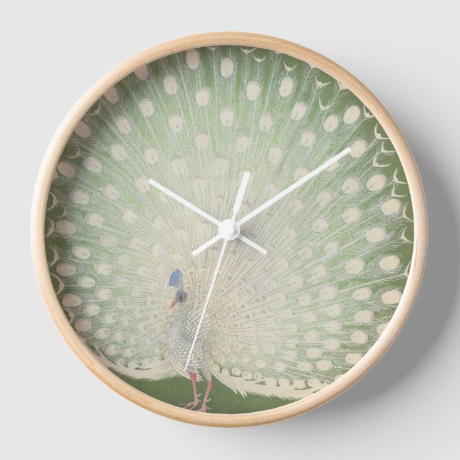 Vintage Japanese Fine Art | Peacock Clock (Front)
