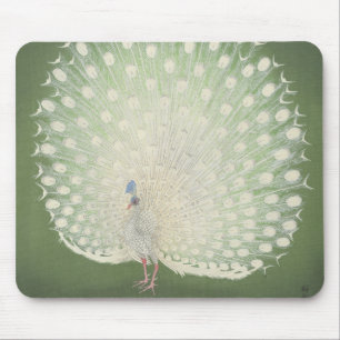 Vintage Japanese Fine Art Peacock Mouse Pad