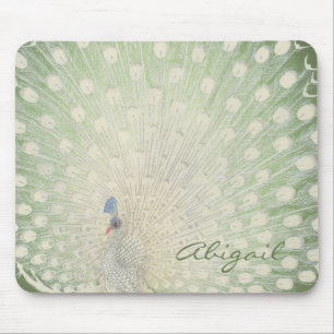 Vintage Japanese Fine Art   Peacock Personalized Mouse Pad