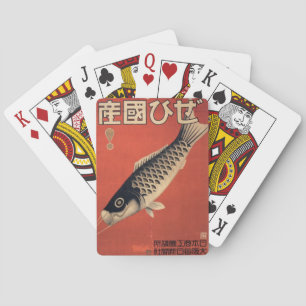 Vintage Japanese fish playing cards