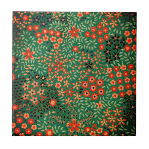 Vintage Japanese floral pattern Tile