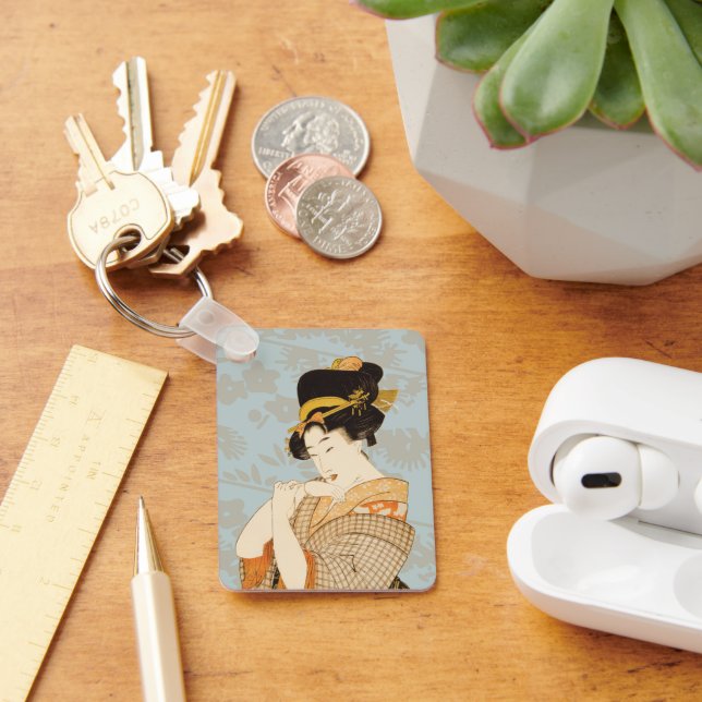 Vintage Japanese Geisha Girl Entertainer in Kimono Keychain (Desk)
