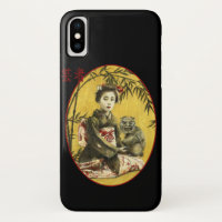 Vintage Japanese Geisha iPhone X Case