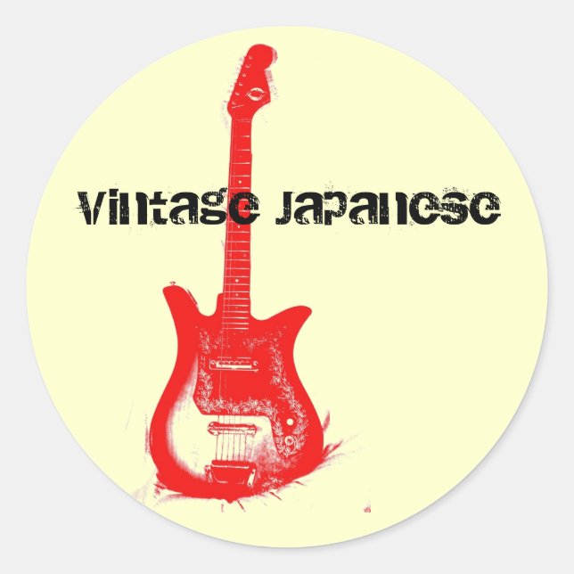 Vintage Japanese Guitar Sticker (Front)