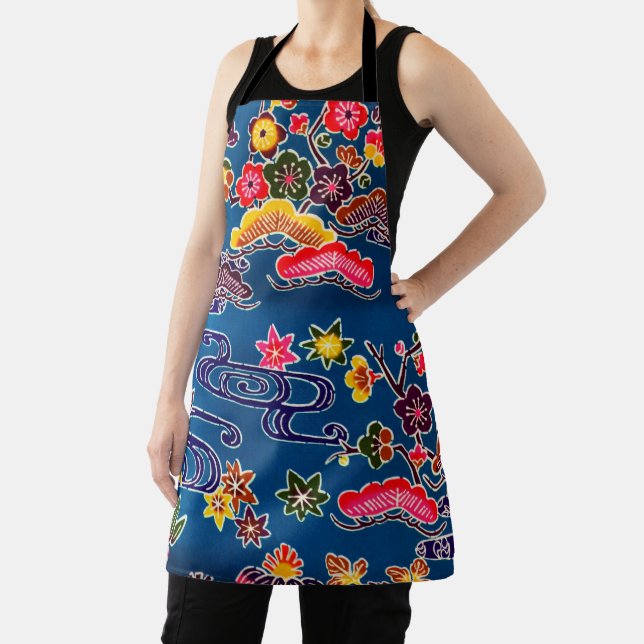Vintage Japanese Kimono Textile (Bingata) Apron (Insitu)