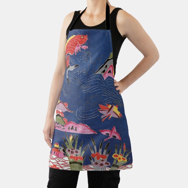 Vintage Japanese Kimono Textile (Bingata) Apron (Insitu)