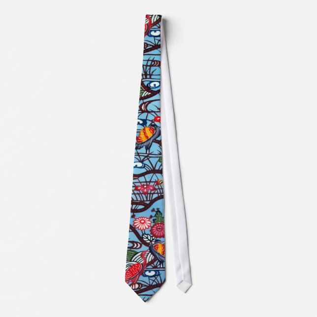 Vintage Japanese Kimono Textile (Bingata) Tie (Front)