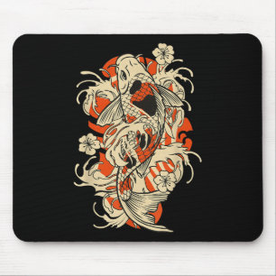 Vintage Japanese Koi Fish Japan  Mouse Pad