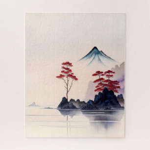 Vintage Japanese Landscape Art  Jigsaw Puzzle