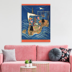 Vintage Japanese Lucky Treasure Ship G.A. Audsley Canvas Print