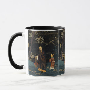 Vintage Japanese Monk and Child G.A. Audsley Mug