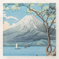 Vintage Japanese Mount Fuji and Lake Yamanaka Art