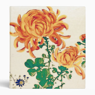 Vintage Japanese Painting of Chrysanthemums Binder