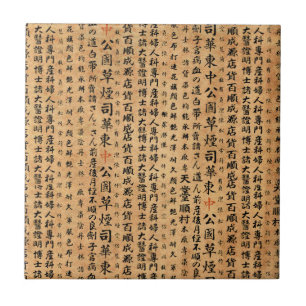 Vintage Japanese Paper Prints Tile