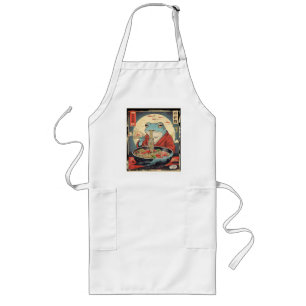 Vintage Japanese Ramen Frog for  Noodle lovers Long Apron