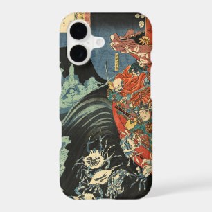 Vintage Japanese Samurai vs. Ghost Crabs Fine Art