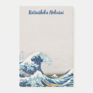 Vintage Japanese Style Personalized Great Wave Post-it Notes