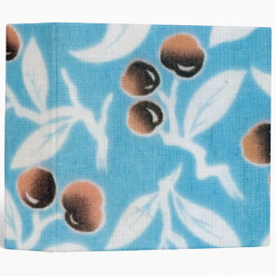 Vintage Japanese Textile, Nuts Pattern Binder