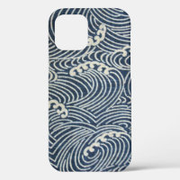 Vintage Japanese Textile, Wave Pattern