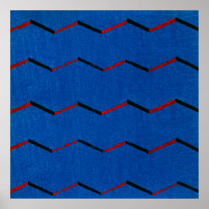 Vintage Japanese Textile Woodblock Print Poster