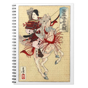 Vintage Japanese Ukiyo-e Art The female warrior Notebook
