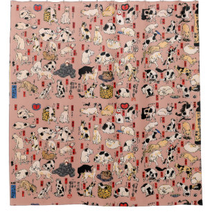 Vintage Japanese Ukiyo-e Cat Pattern: Kuniyoshi
