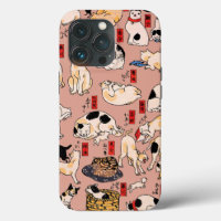 Vintage Japanese Ukiyo-e Cat Pattern: Kuniyoshi