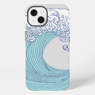 Vintage Japanese Ukiyo-e Surf Wave Art Blue Coast  iPhone 13 Case