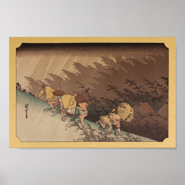 Vintage Japanese Wall Art Storm (Front)