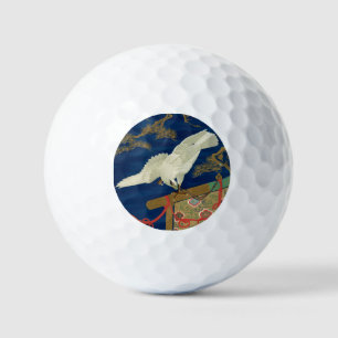 Vintage Japanese White Hawk Art G.A. Audsley Golf Balls