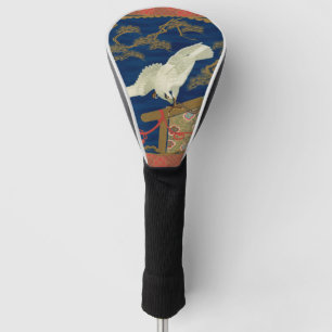 Vintage Japanese White Hawk Art G.A. Audsley Golf Head Cover