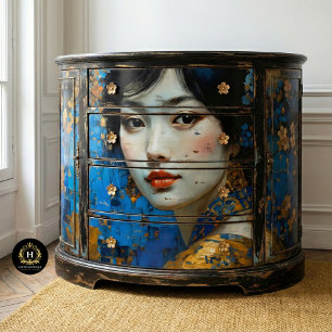 Vintage Japanese Woman Decoupage  Tissue Paper