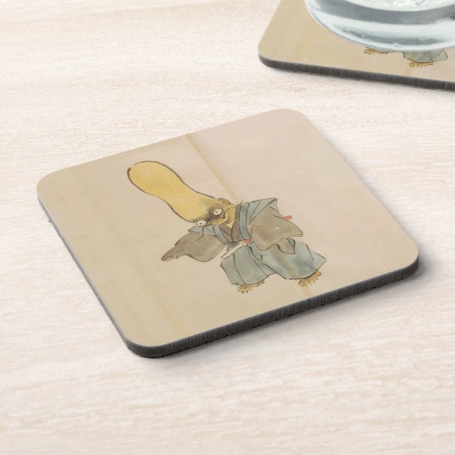 Vintage Japanese Yokai Swordsman Coaster (Left Side)