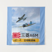 Vintage Japanese Zero Fighters - WWII Squadron Art