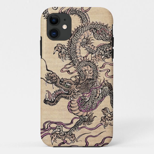 Vintage japonais Dragon Imaginaire coque iphone d' (Dos)