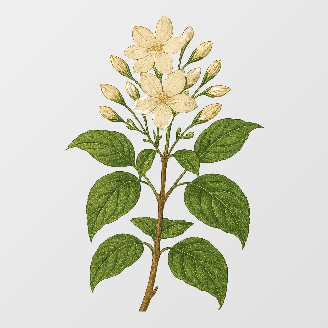 Vintage Jasmine Window Cling (Sheet)