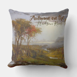 Vintage Jasper Cropsey Autumn on the Hudson River Outdoor Pillow