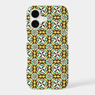 Vintage jaune Bleu Brown Barcelone Motif