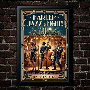 Vintage Jazz 1930s Art Poster