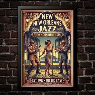 Vintage Jazz 1930s Art Poster