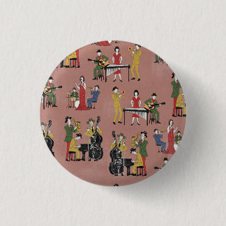 Vintage Jazz Band 1 Inch Round Button