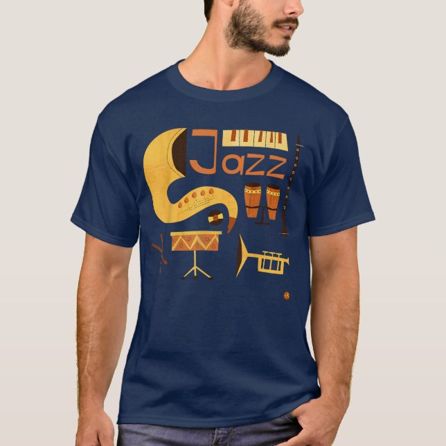 Vintage Jazz Music funny gift T-Shirt (Front)