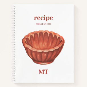 Vintage Jelly Mould Recipe Cookbook Monogram Notebook