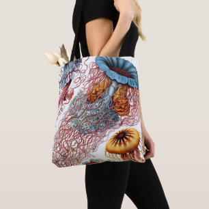 Vintage Jellyfish by Ernst Haeckel, Discomedusae Tote Bag